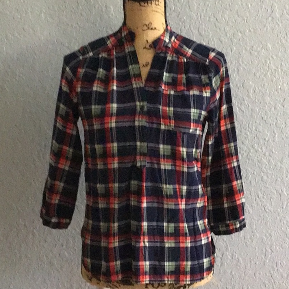 Plaid Long Sleeve Top
